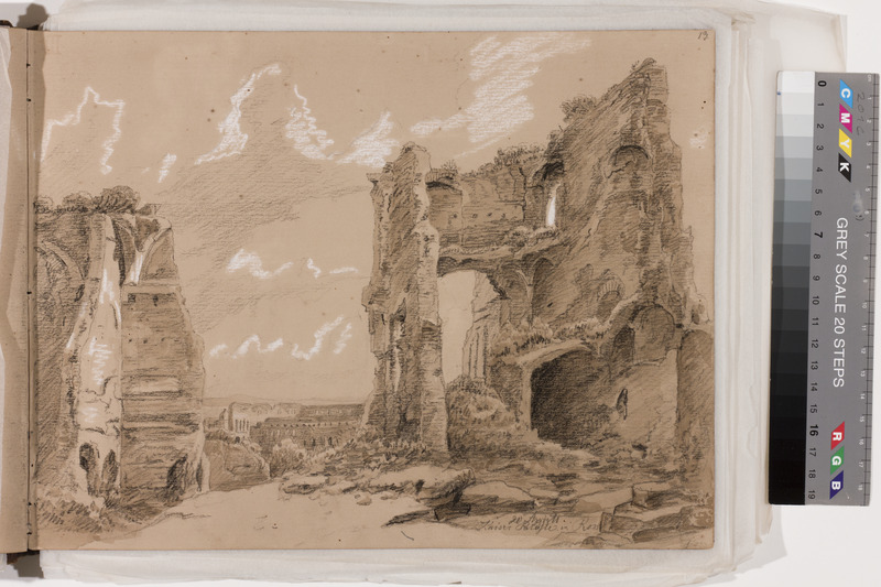 August Matthias (author) Hagen, Roman view. Sheet from the Drawing Album