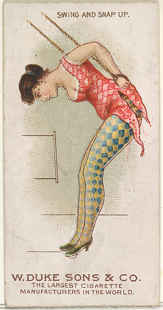 W. Duke, Sons & Co., Swing and Snap Up, from the Gymnastic Exercises series (N77) for Duke brand cigarettes