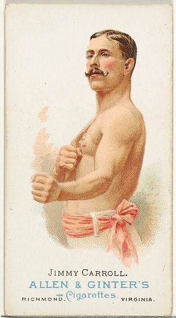 Allen & Ginter, Jimmy Carroll, Pugilist, from World's Champions, Series 1 (N28) for Allen & Ginter Cigarettes