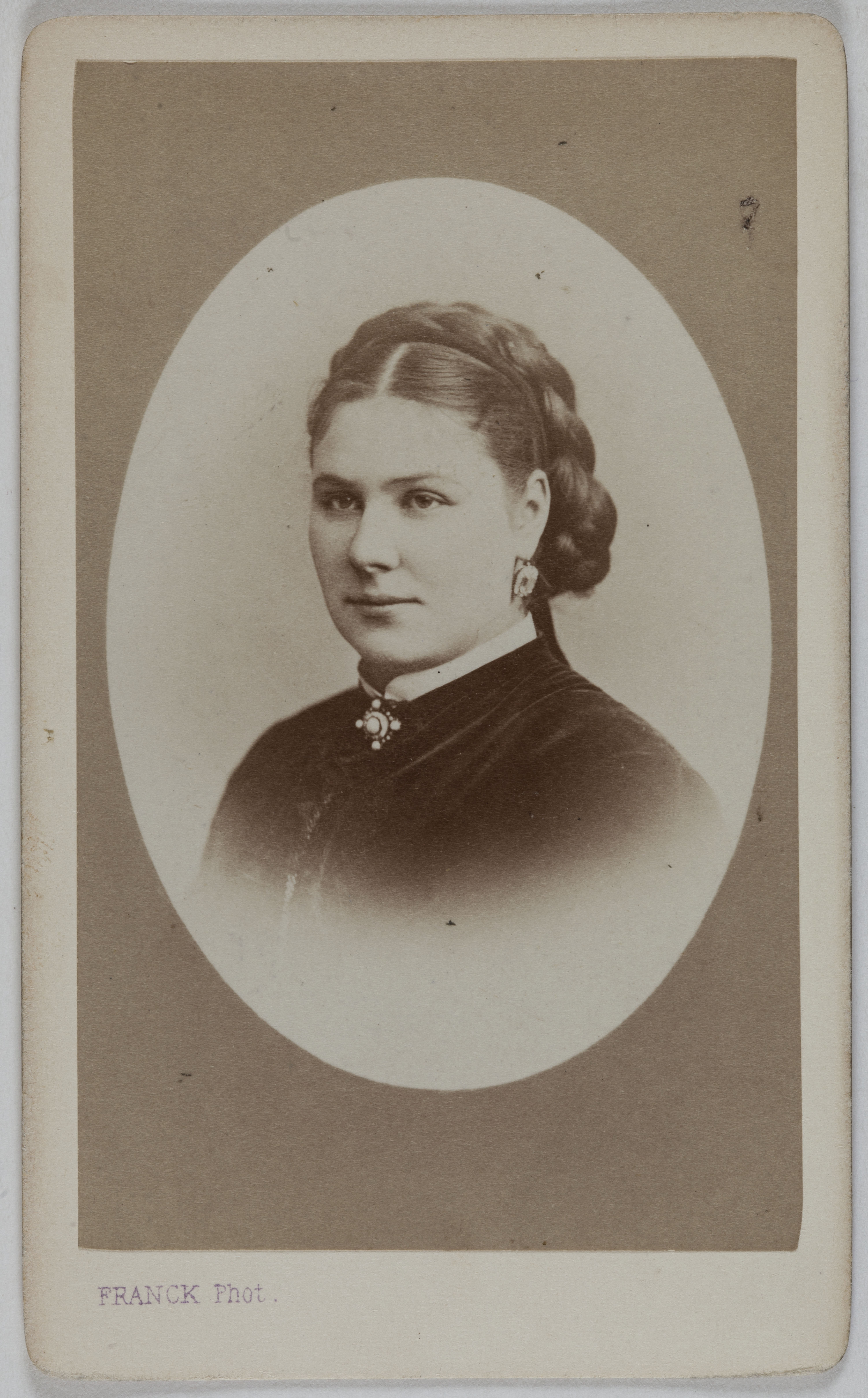 Franck, Portrait de Julia Baron (née Jenny Boudin), (vers 1836- ), (actrice)
