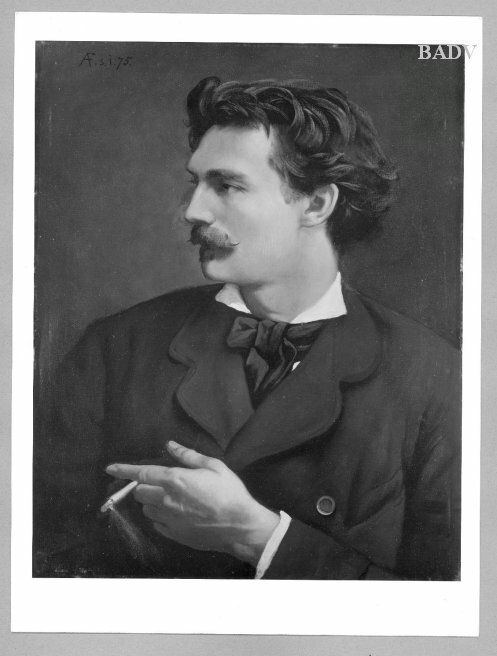Anselm Feuerbach, Selbstbildnis mit Zigarette
