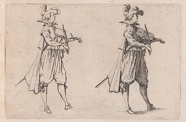 Jacques Callot, Le Jouer de Violon (The Violin Player), from "Les Caprices" Series B, The Nancy Set