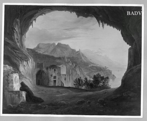 Franz Ludwig Catel, Southern landscape with praying monk