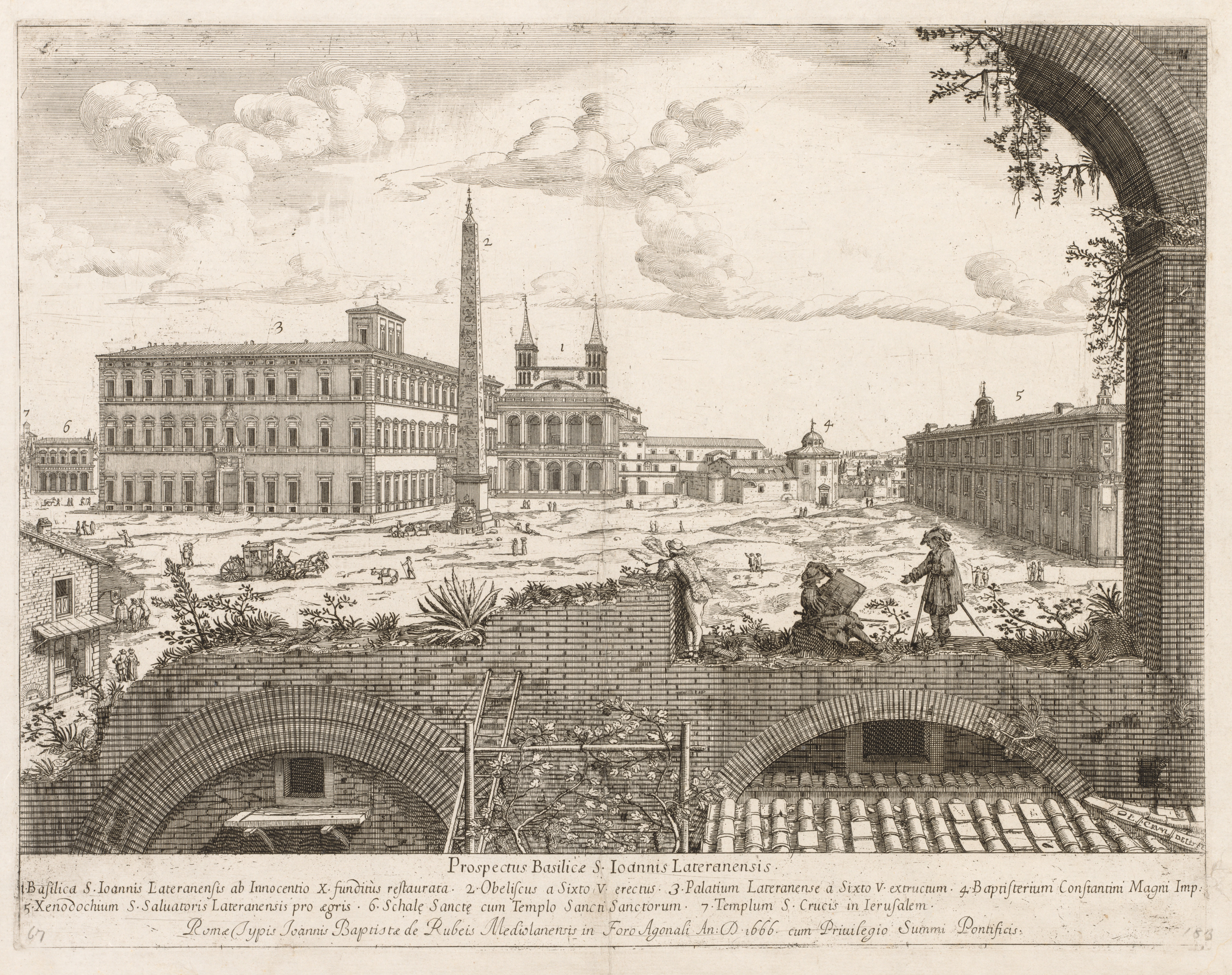 Lievin Cruyl, S. Giovanni in Laterano from "Prospectus Locurum Urbis Romae Insign[ium]"