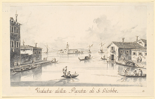 Giacomo Guardi, The Punta di San Giobbe, with the Island of San Secondo in the Distance