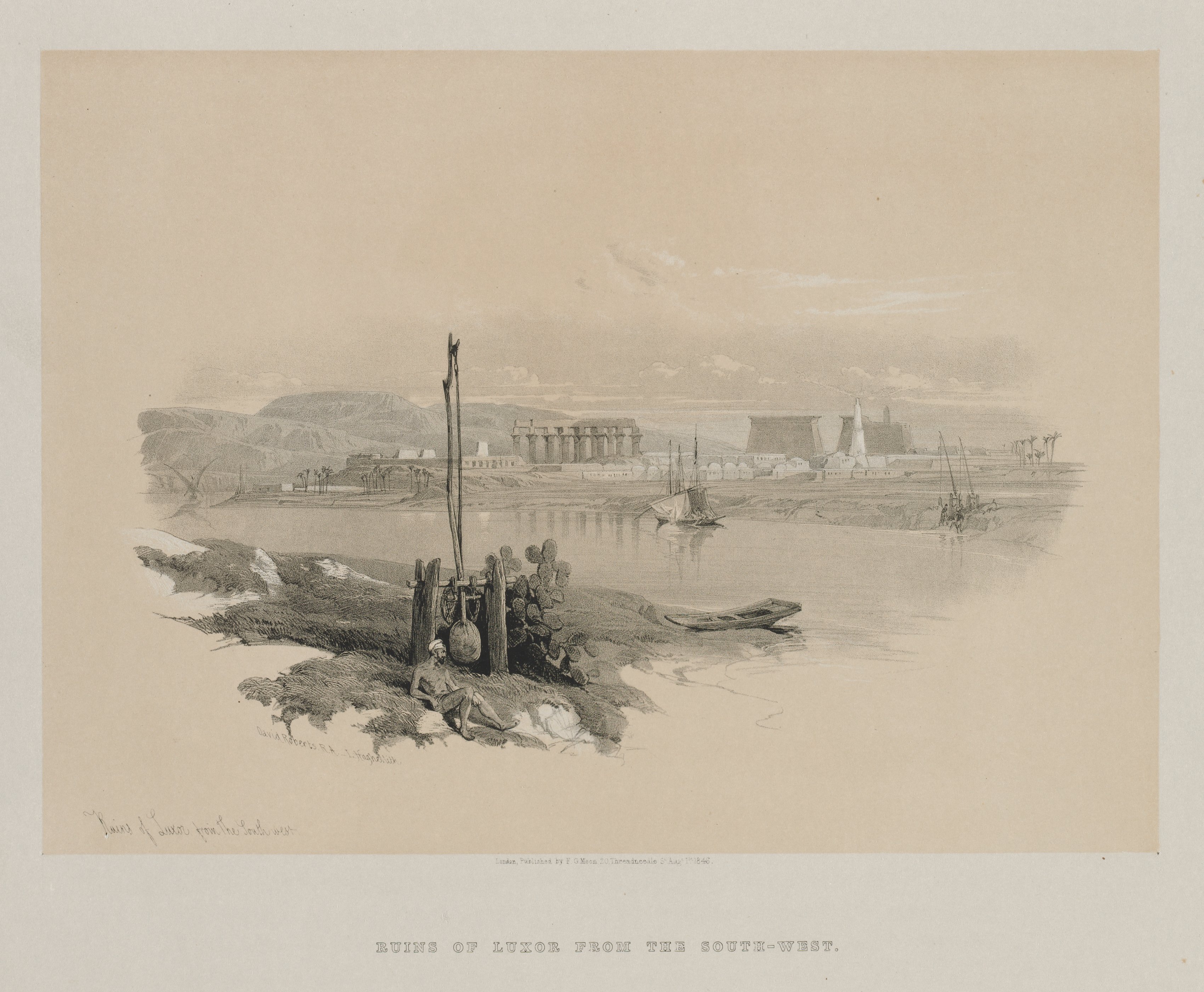 Louis Haghe, Egypt and Nubia, Volume I: Ruins of Luxor from the South-West