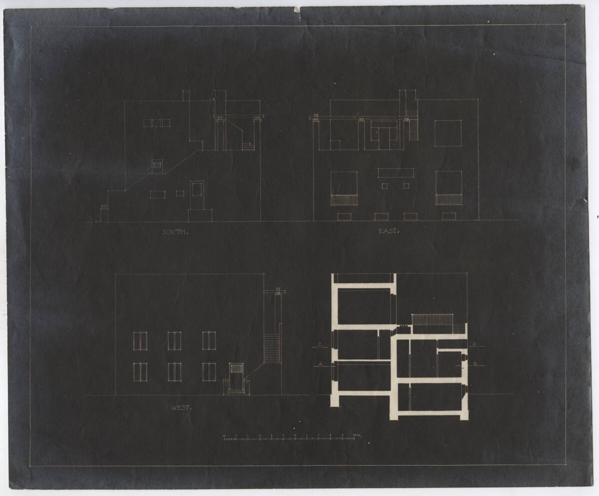 Anonym, Villa Alexander Moissi (Projekt), Lido, Venedig, Italien, Ansichten, Schnitt