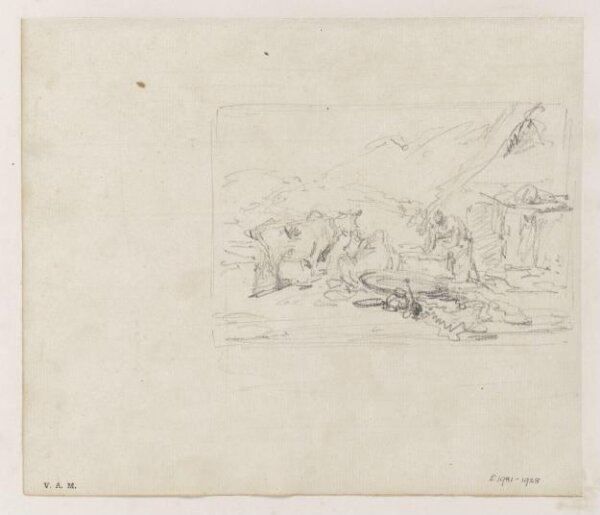George Chinnery, An Indian figure with cattle
