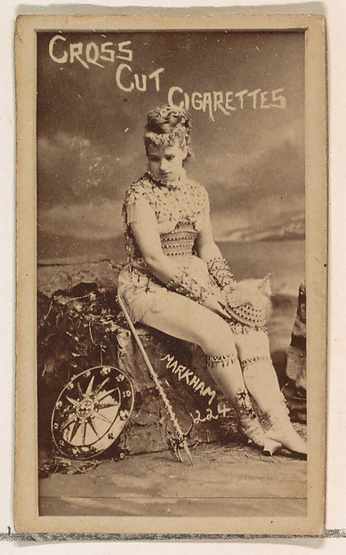 W. Duke, Sons & Co., Card Number 224, Markham, from the Actors and Actresses series (N145-1) issued by Duke Sons & Co. to promote Cross Cut Cigarettes