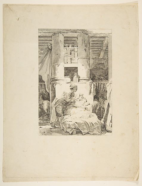 Jean Honoré Fragonard, Le Muletier, from "Contes et nouvelles en vers par Jean de La Fontaine.  A Paris, de l'imprimerie de  P. Didot, l'an III de la République, 1795"