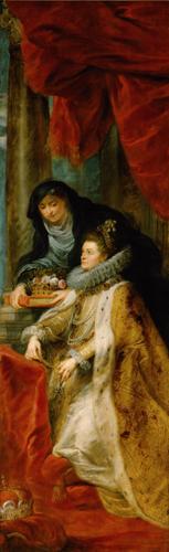 Peter Paul Rubens, Ildefonso altarpiece right panel (Isabella with Elisabeth of Hungary)