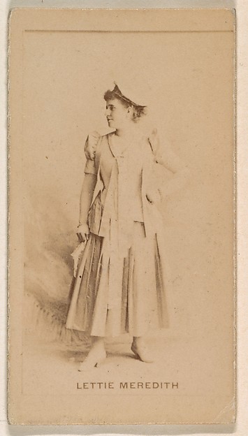 Kinney Brothers Tobacco Company, Lettie Meredith, from the Actresses series (N245) issued by Kinney Brothers to promote Sweet Caporal Cigarettes