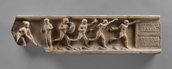 Unknown, Fragment of a Sarcophagus Lid