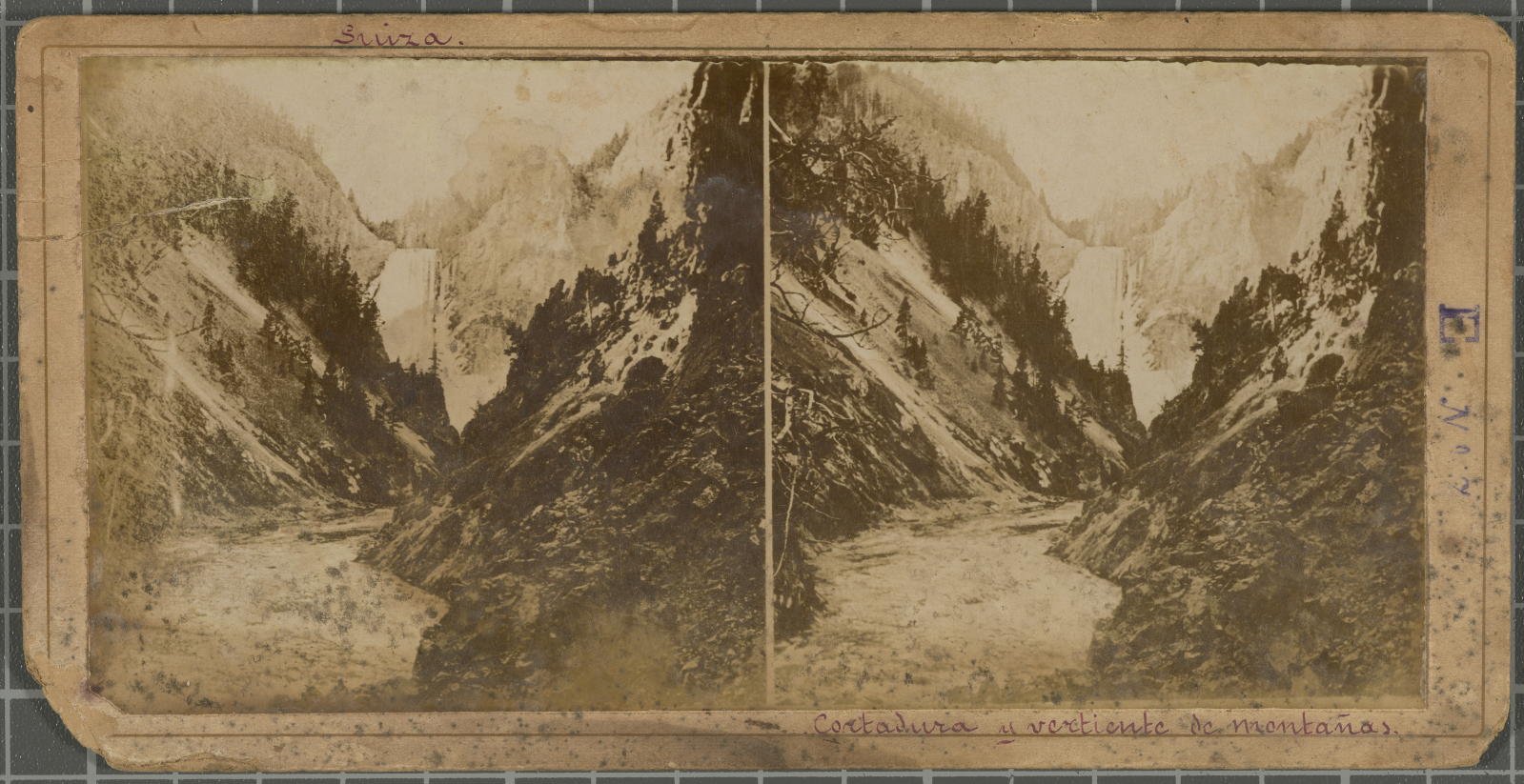 Desconegut, Cortadura y vertiente de montañas