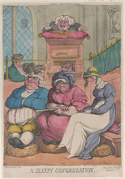 Thomas Rowlandson, A Sleepy Congregation