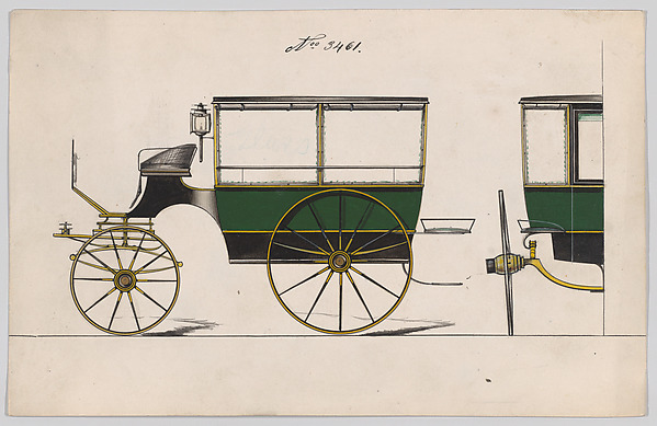 Brewster & Co., Design for Omnibus or Wagonette, no. 3461