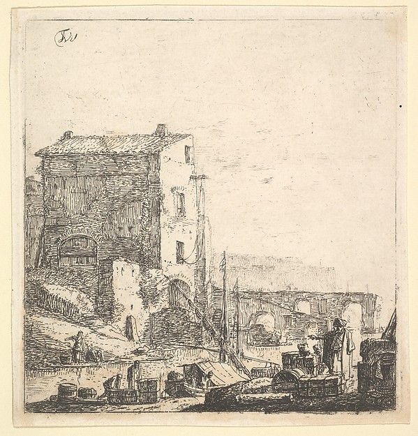 Thomas Wijck, An Oriental Merchant with Merchandise at Riverside