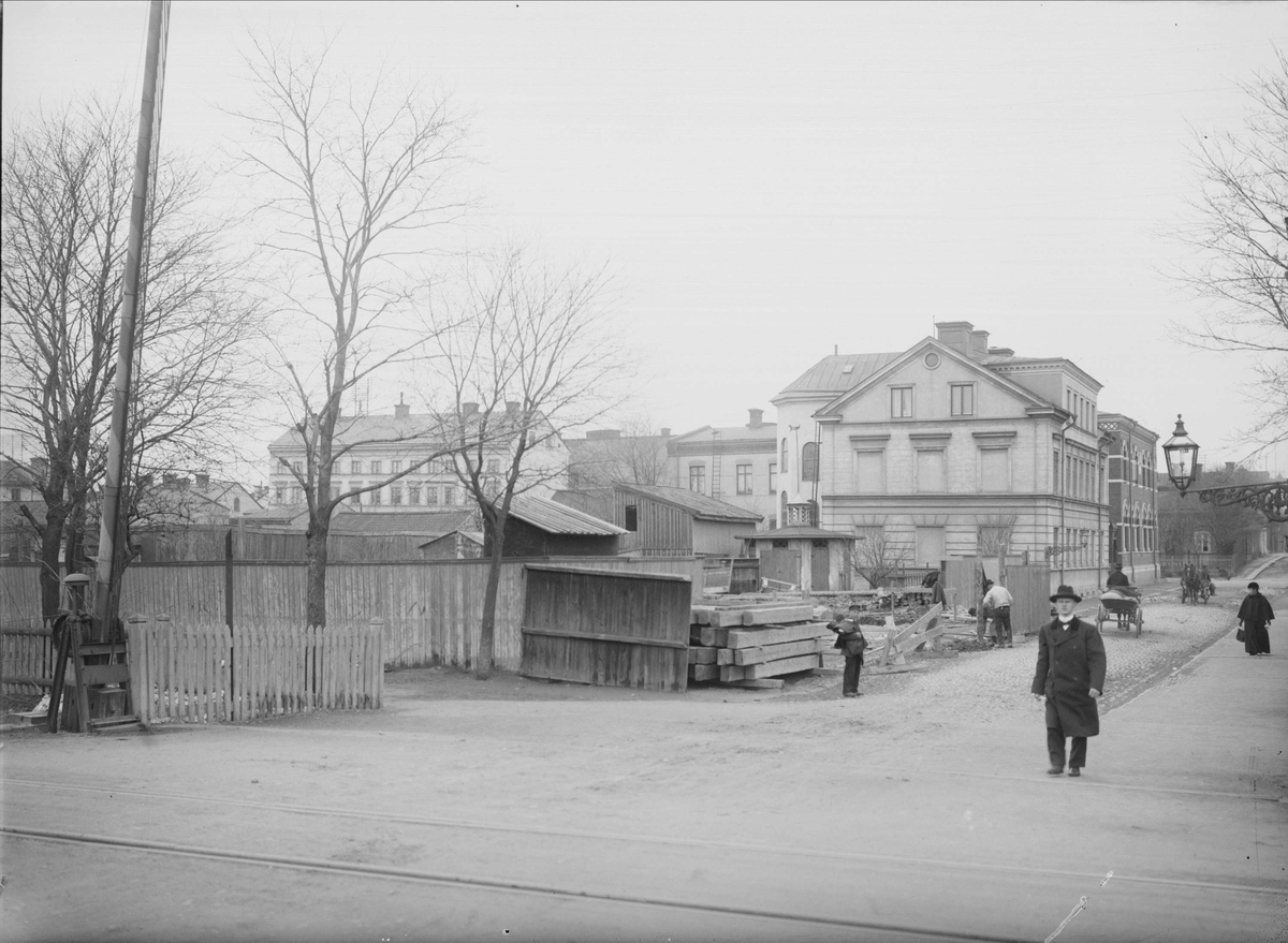 Alfred Dahlgren, S:t Persgatan från järnvägen, Dragarbrunn, Uppsala 1901 - 1902