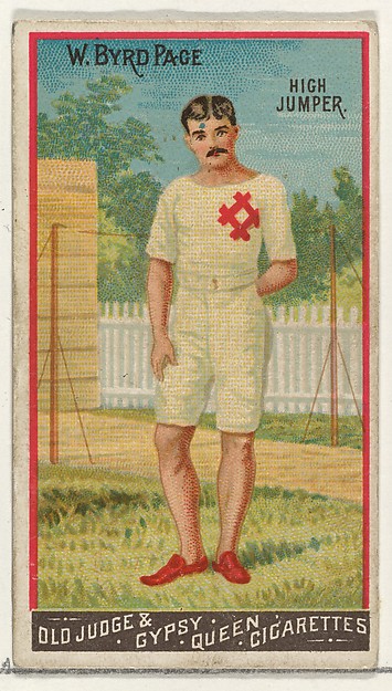 Goodwin & Company, William Byrd Page, High Jumper, from the Goodwin Champion series for Old Judge and Gypsy Queen Cigarettes