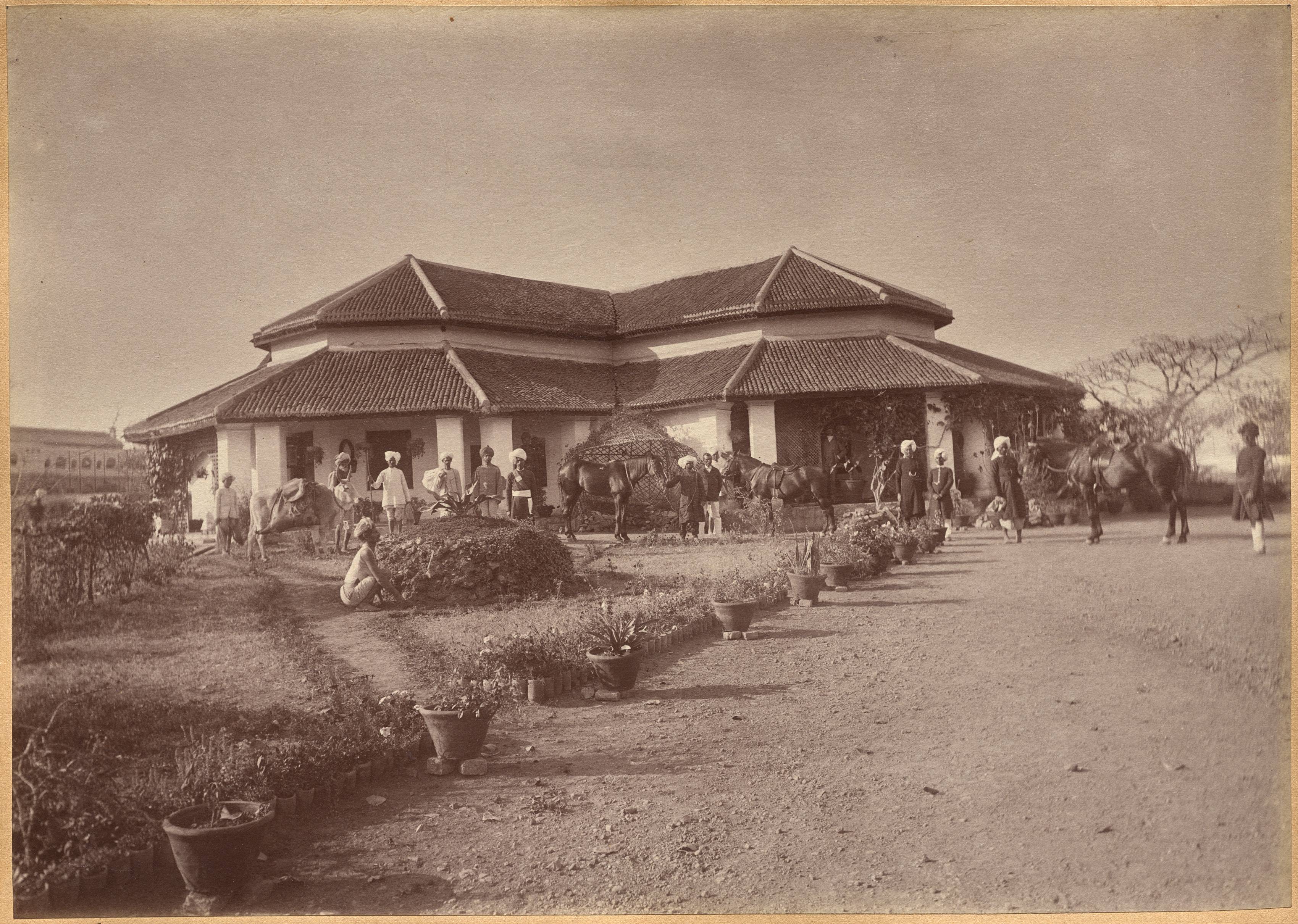 Raja Deen Dayal, Major Creagh's home, Mhon (verso)