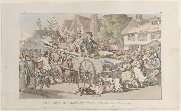 Thomas Rowlandson, The Vicar in company with Strolling Players