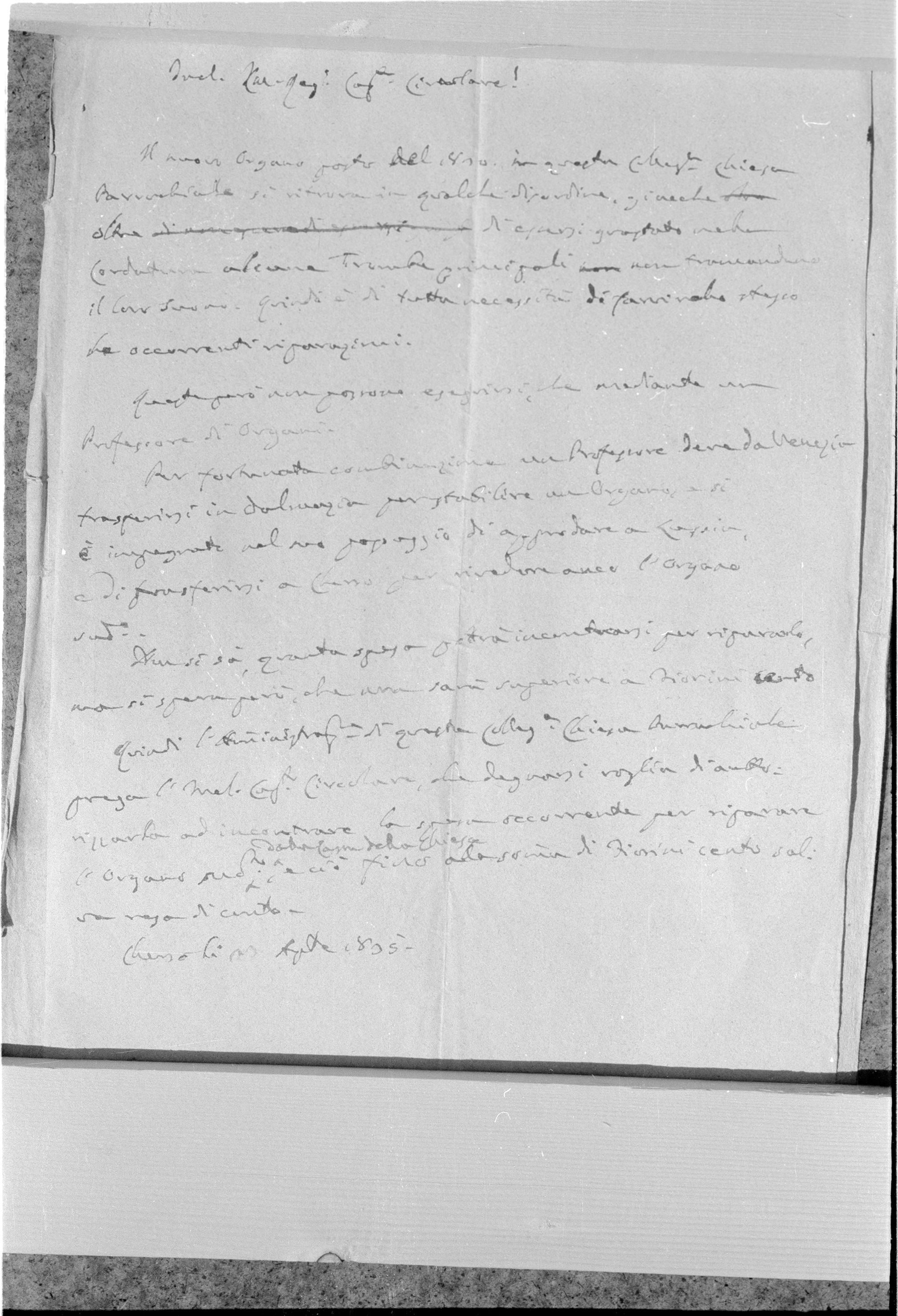 Ermin Armano, Cres (Mali Lošinj) - Arhiv katedrale - Prepiska s A. Callidom
