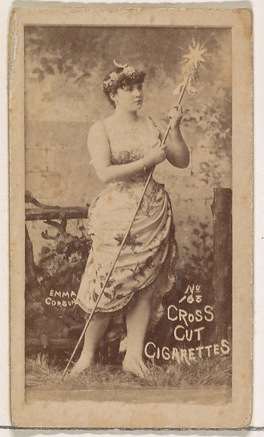W. Duke, Sons & Co., Card Number 165, Emma Corson, from the Actors and Actresses series (N145-1) issued by Duke Sons & Co. to promote Cross Cut Cigarettes