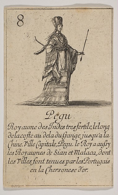 Stefano della Bella, Pegu, from "Jeu de la Géographie"
