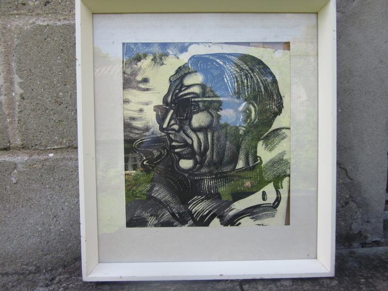 Jaak (autor) Adamson, joonistus: Juhan Smuuli poolportree 1978; 36x31,5cm