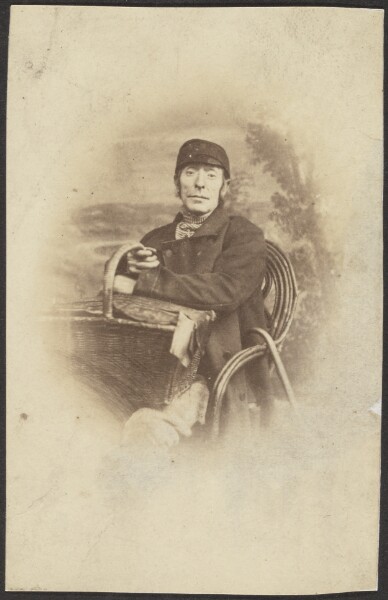 Unknown, [Portrait of a Seated Man with Basket]