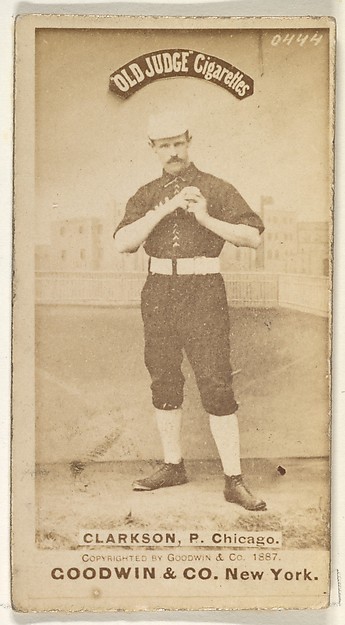 Goodwin & Company, Clarkson, Pitcher, Chicago, from the Old Judge series (N172) for Old Judge Cigarettes