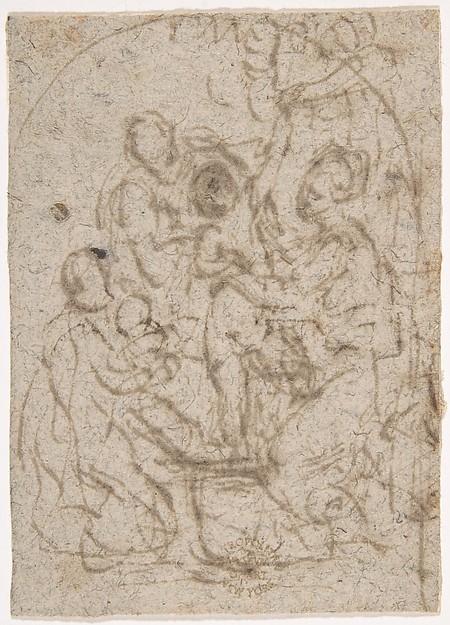 Anonymous, Italian, 16th century, Madonna and a Group of Saints