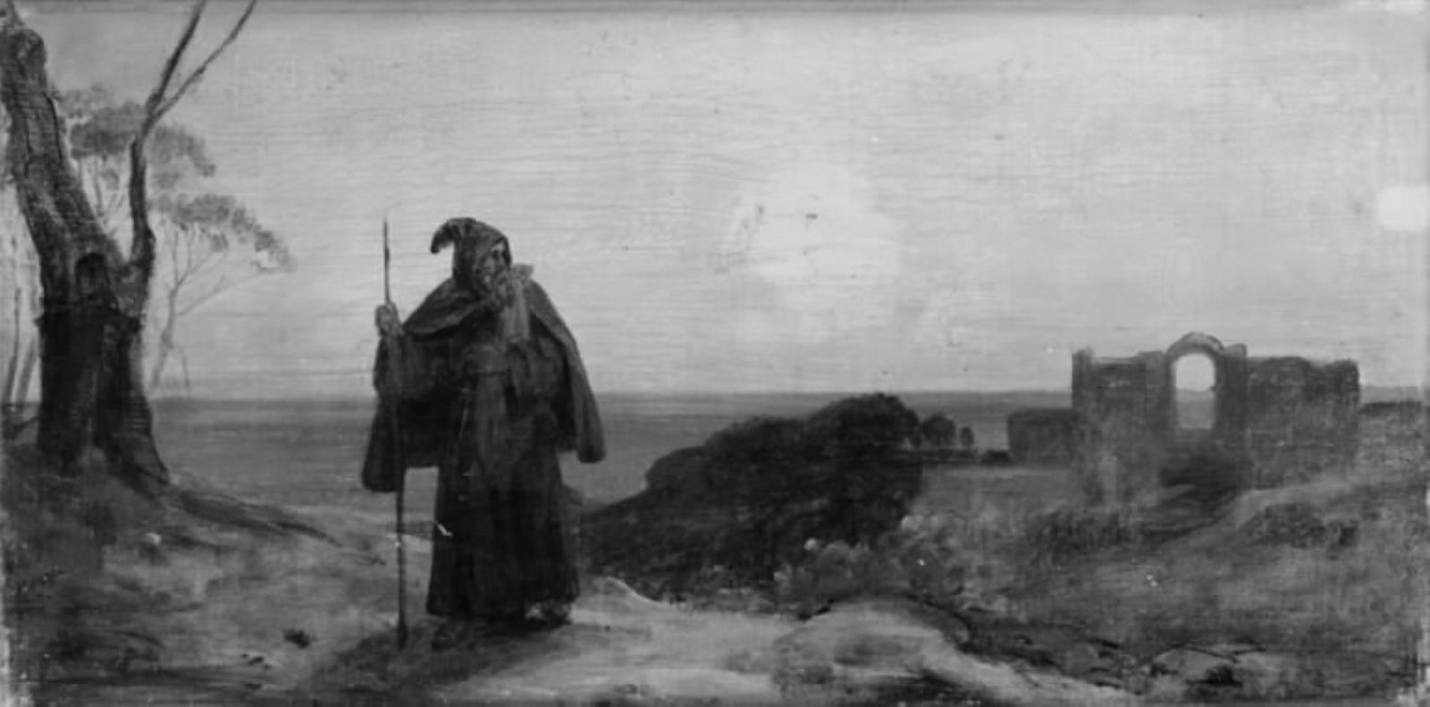 Franz Ludwig Catel, Aftenstemning med en gammel munk