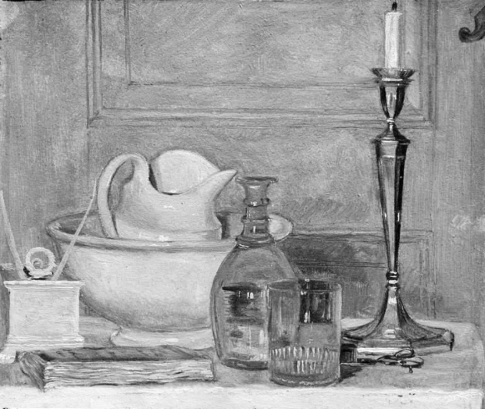 Lorenz Frølich, Nature morte i hvidt og gråt
