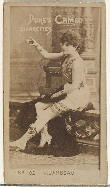 W. Duke, Sons & Co., Card Number 102, Vernona Jarbeau, from the Actors and Actresses series (N145-4) issued by Duke Sons & Co. to promote Cameo Cigarettes