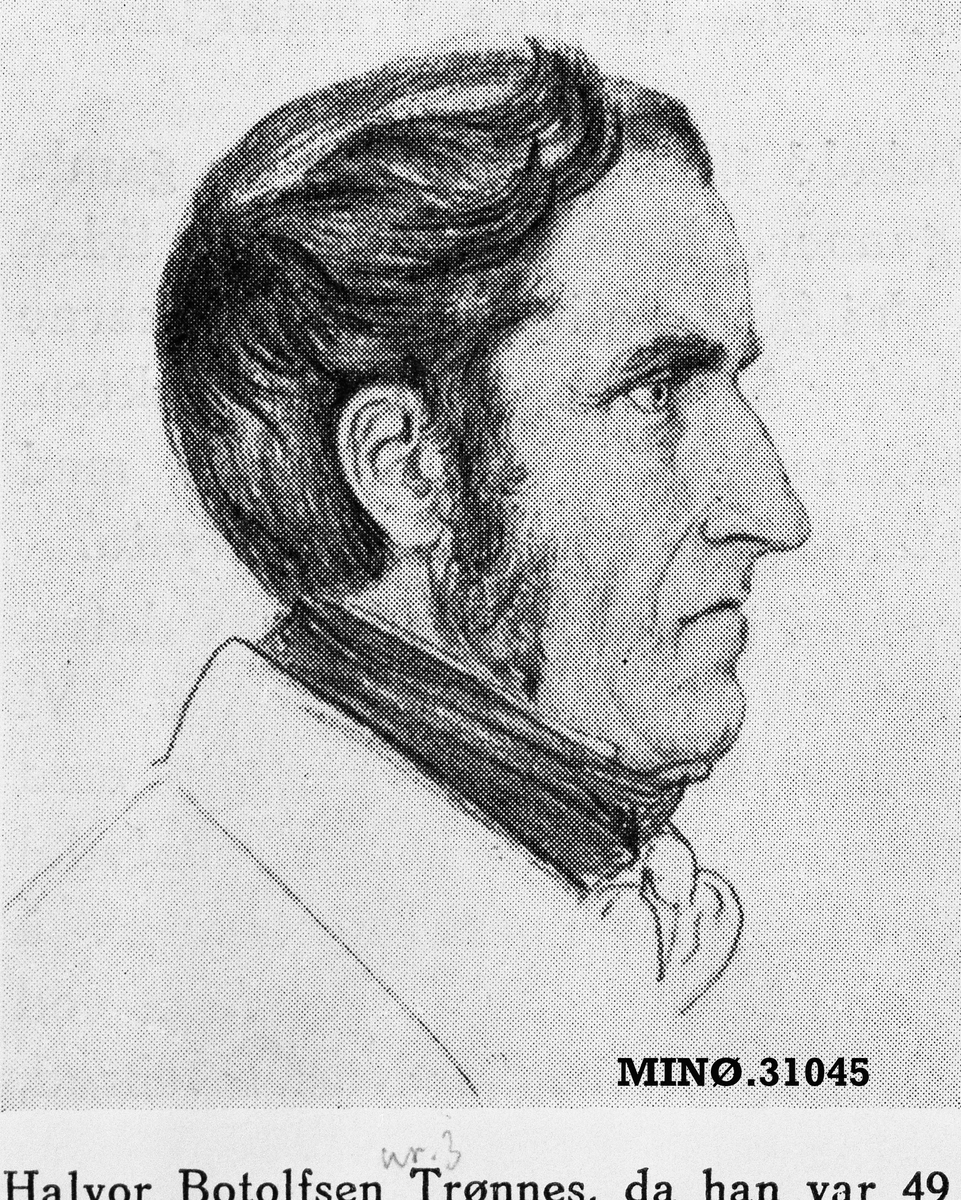 Adolph Tidemand, Portrettegning av Halvor Botolfsen Nystu Trønnes (1794-1875)