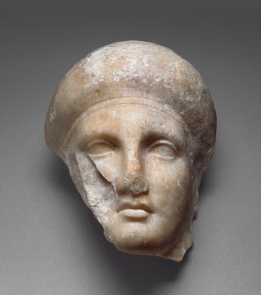 Unknown, Head of a Female Attendant from a Grave Naiskos