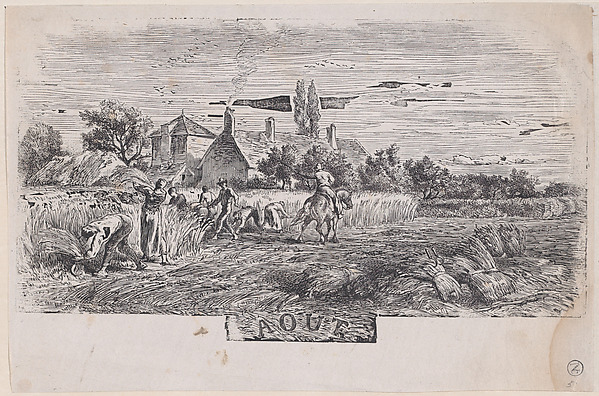 Charles Jacque, August, from "Album of Rustic Subjects"