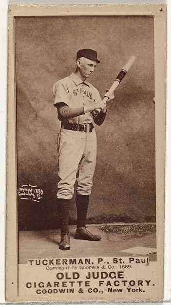 Goodwin & Company, William H. Tuckerman, Pitcher, St. Paul Apostles, from the Old Judge series (N172) for Old Judge Cigarettes