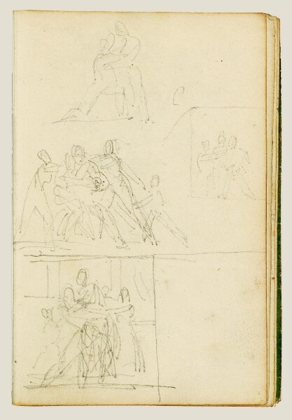 Théodore Géricault, Four compositional studies for a group of figures