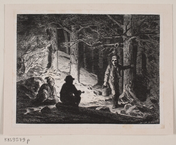 H.P. Hansen, Illustration til "En Sommernat paa Krogskoven"