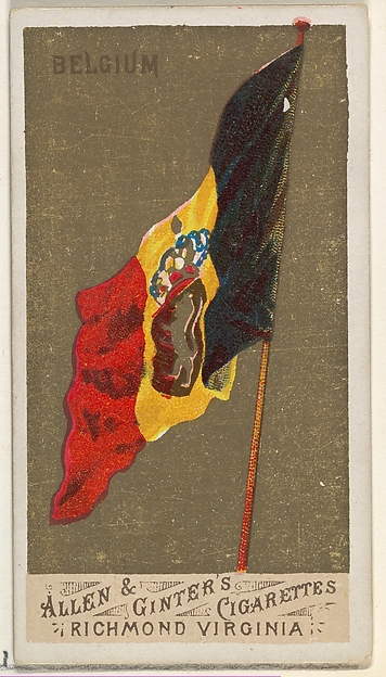 Allen & Ginter, Belgium, from Flags of All Nations, Series 1 (N9) for Allen & Ginter Cigarettes Brands