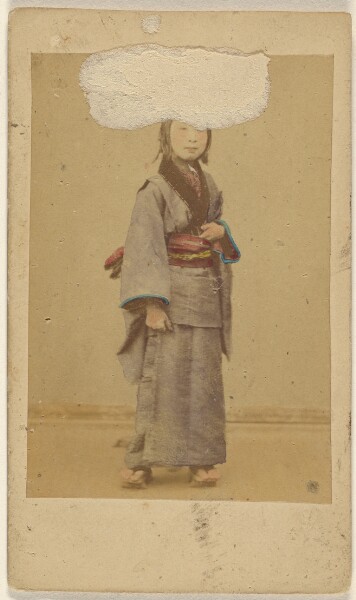 Unknown, [Unidentified Japanese woman in a kimono, standing]