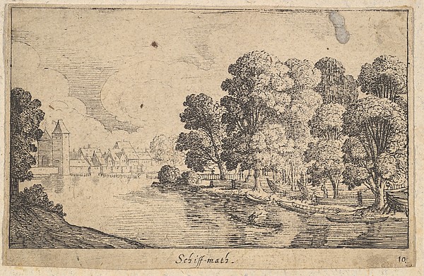 Wenceslaus Hollar, Schiff-math (Boat Yard), from "Small Views"