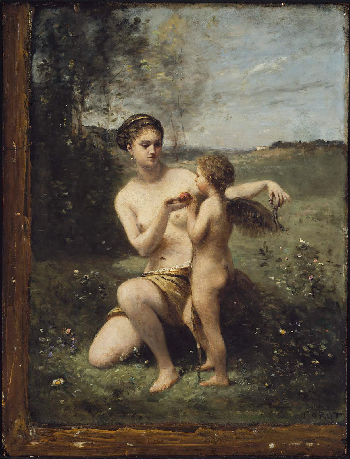 Jean-Baptiste Camille Corot, Venus Clipping Cupid's Wings