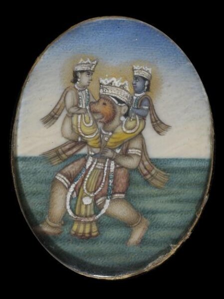 Unknown, One of nine paintings depicting Hindu deities.