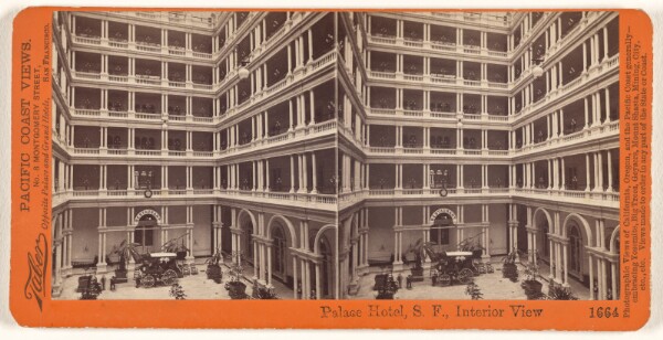 Carleton Watkins, Palace Hotel, S.F., Interior View (#1664)