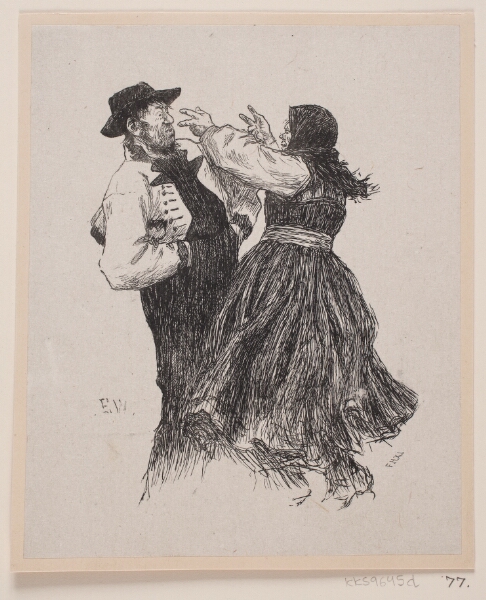F. Hendriksen, Illustration til "Kjærringen mod strømmen"