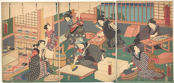 Utagawa Kunisada, Artisans, from the series "An Up-to-Date Parody of the Four Classes"