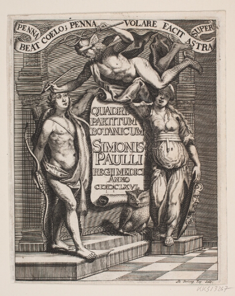 Albert Haelwegh, Titelblad til Simon Paulli, "Quadripartitum Botanicum", 1667